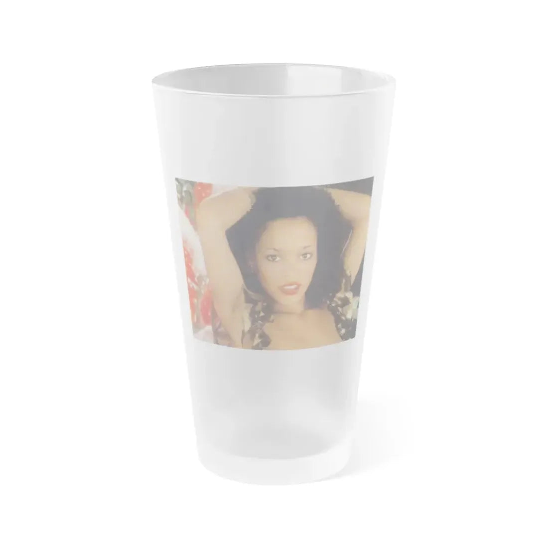 Ola Ray #87 (Vintage Female Icon) Frosted Pint Glass 16oz 16oz Frosted - Go Mug Yourself
