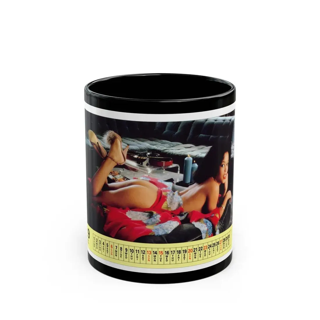 Ola Ray #88 (Vintage Female Icon) Black Coffee Mug 11oz - Go Mug Yourself