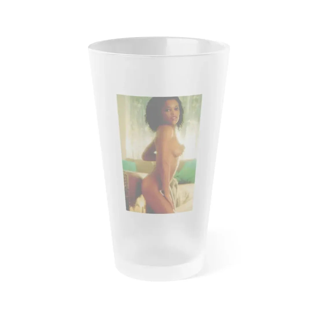 Ola Ray #90 (Vintage Female Icon) Frosted Pint Glass 16oz 16oz Frosted - Go Mug Yourself