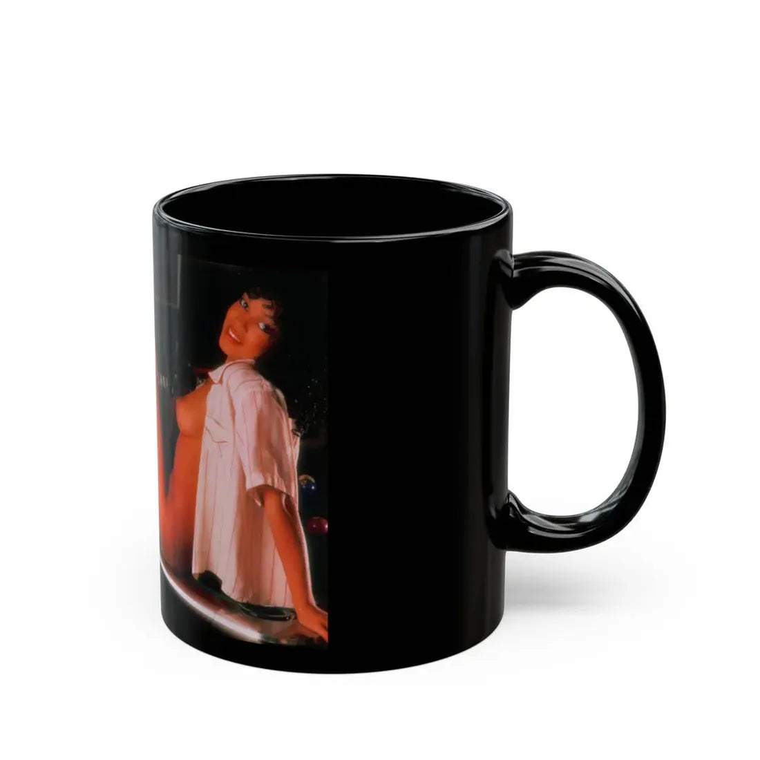 Ola Ray #92 (Vintage Female Icon) Black Coffee Mug - Go Mug Yourself
