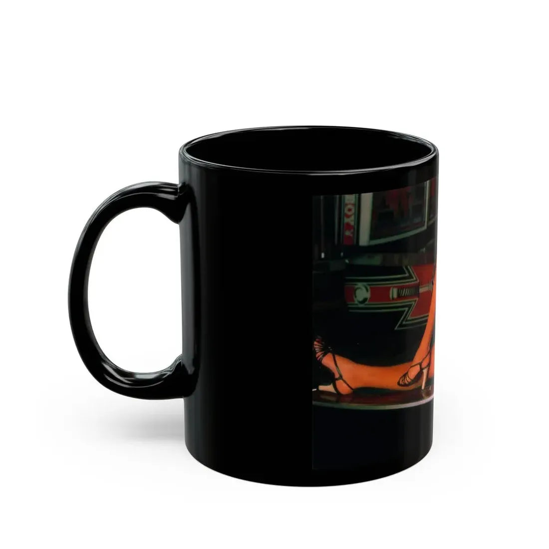 Ola Ray #92 (Vintage Female Icon) Black Coffee Mug - Go Mug Yourself