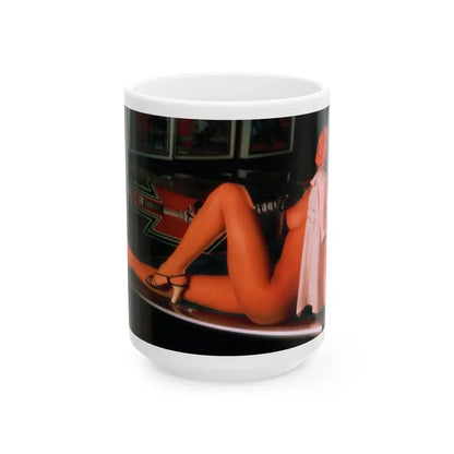 Ola Ray #92 (Vintage Female Icon) White Coffee Mug 15oz - Go Mug Yourself