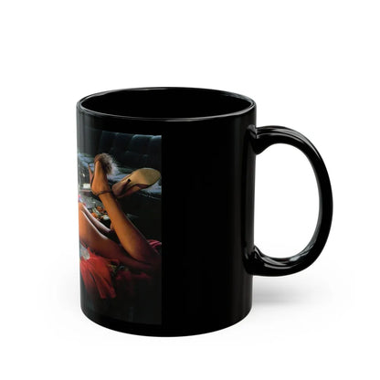 Ola Ray #93 (Vintage Female Icon) Black Coffee Mug-Go Mug Yourself