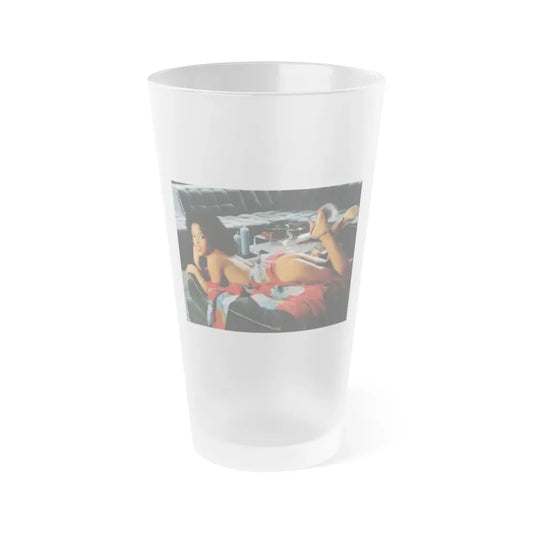 Ola Ray #93 (Vintage Female Icon) Frosted Pint Glass 16oz 16oz Frosted - Go Mug Yourself