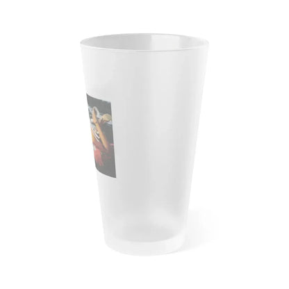 Ola Ray #93 (Vintage Female Icon) Frosted Pint Glass 16oz - Go Mug Yourself