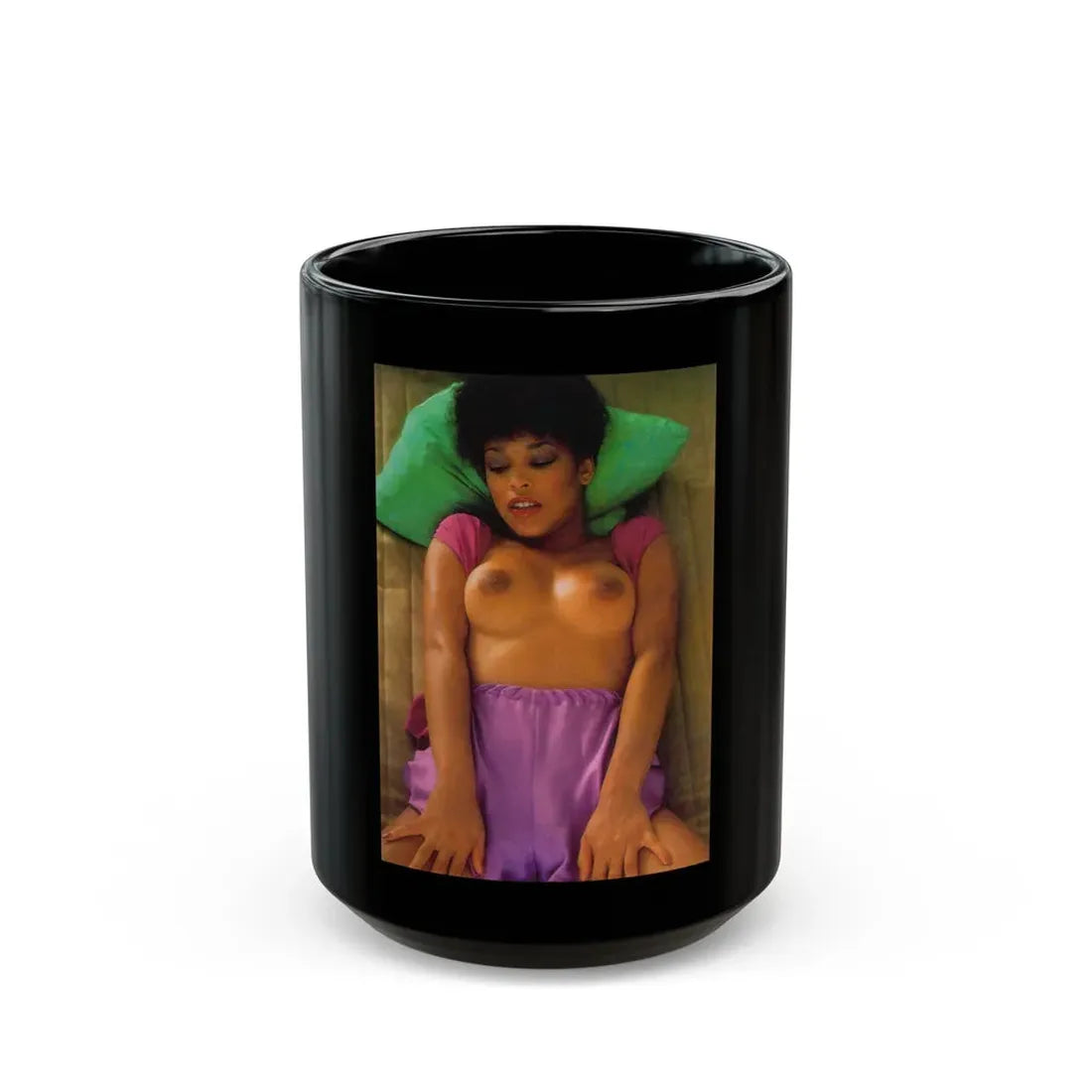 Ola Ray #94 (Vintage Female Icon) Black Coffee Mug 15oz - Go Mug Yourself