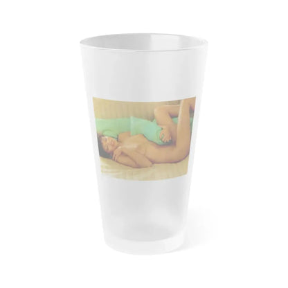 Ola Ray #95 (Vintage Female Icon) Frosted Pint Glass 16oz 16oz Frosted - Go Mug Yourself