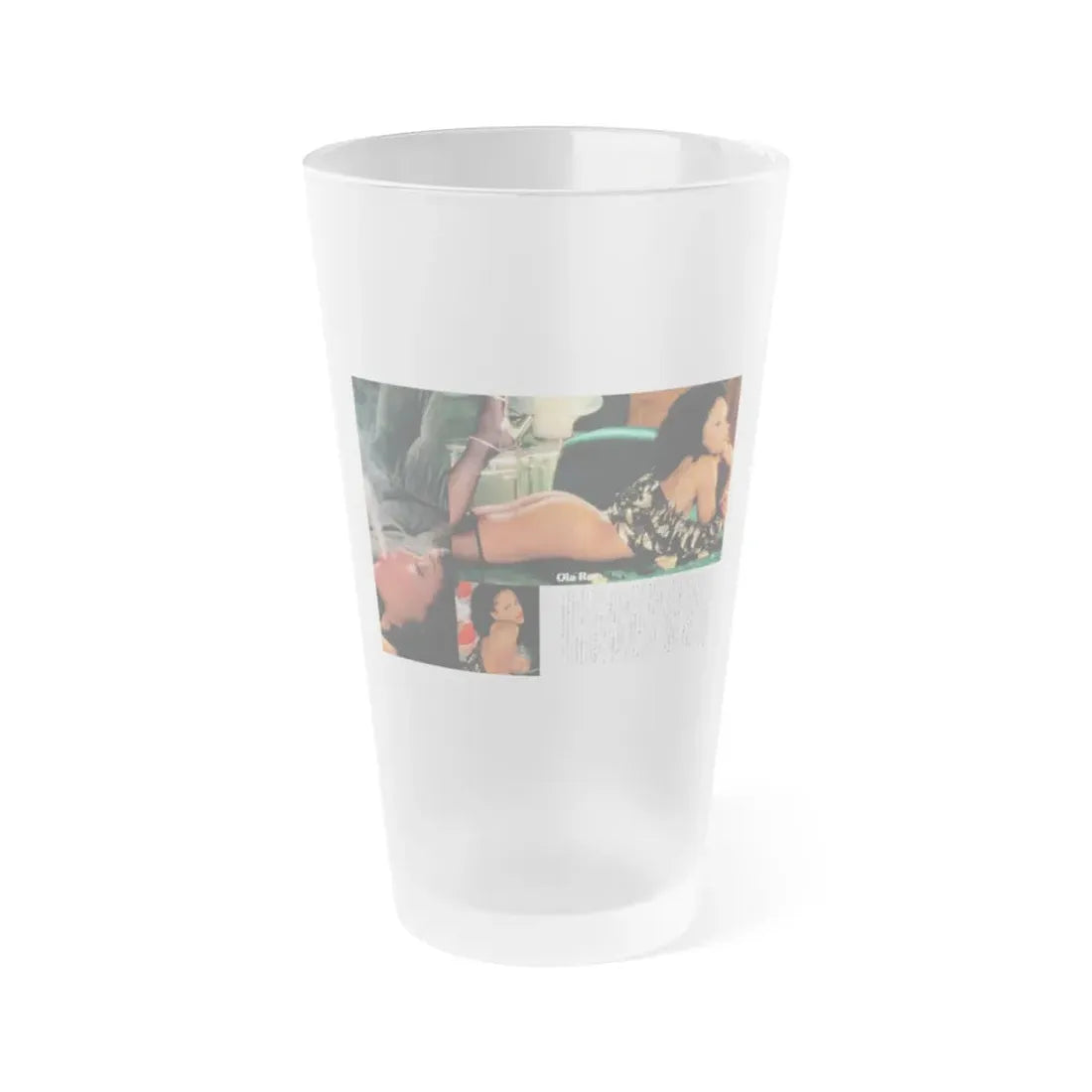 Ola Ray #99 (Vintage Female Icon) Frosted Pint Glass 16oz 16oz Frosted - Go Mug Yourself