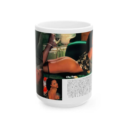 Ola Ray #99 (Vintage Female Icon) White Coffee Mug 15oz - Go Mug Yourself