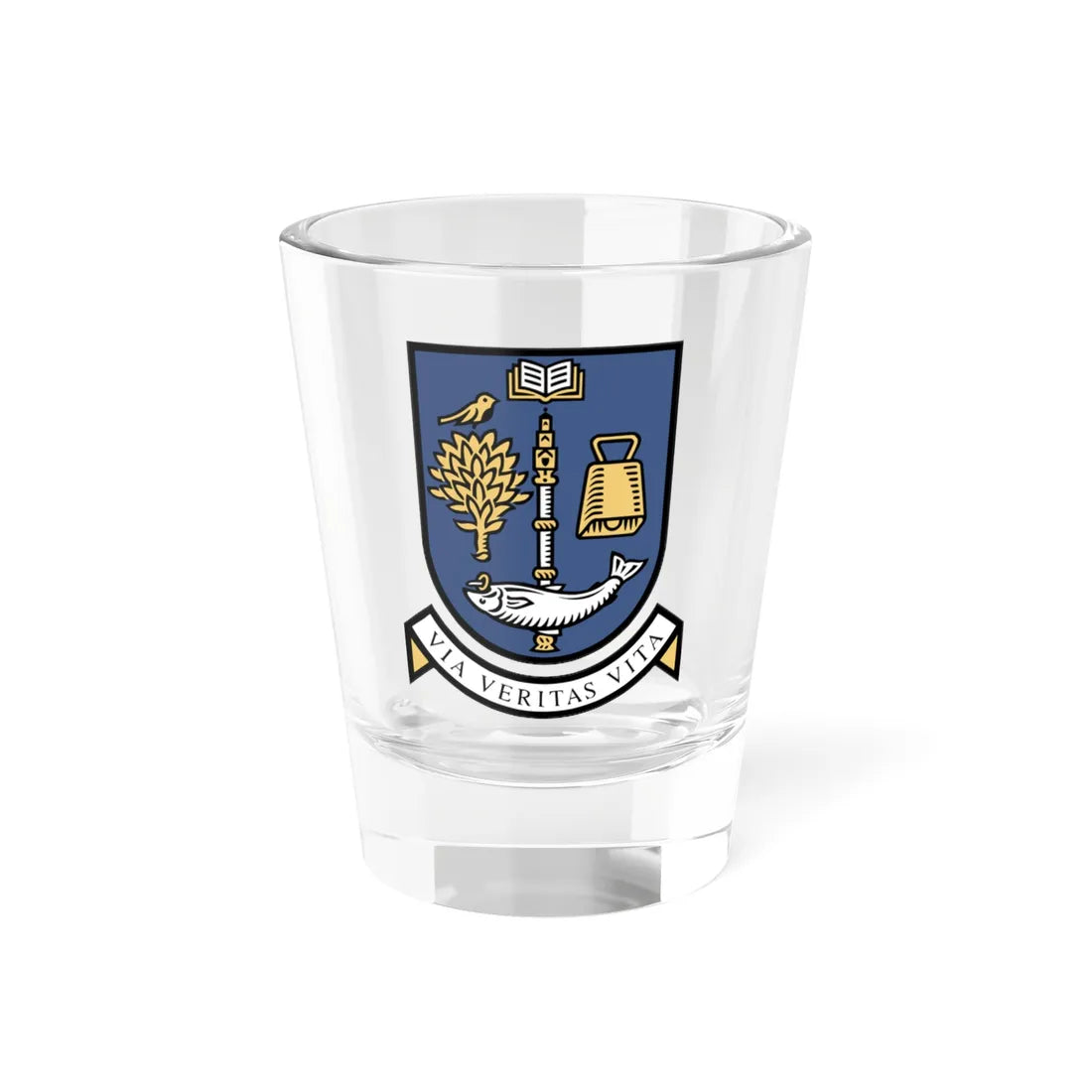 Old arms of University of Glasgow (Scotland) (Coat of Arms) Shot Glass 1.5oz 1.5oz - Go Mug Yourself