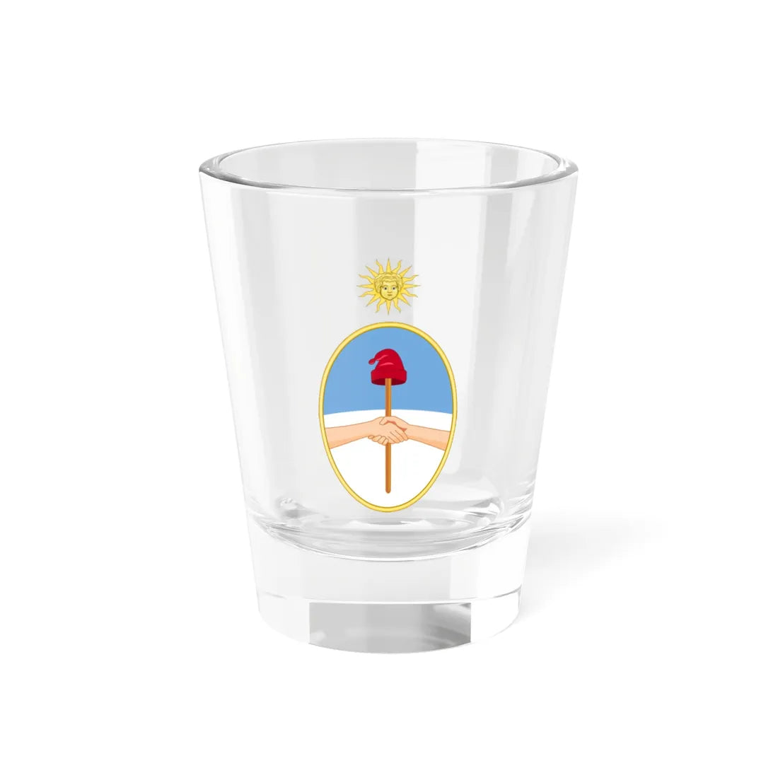 Old Coat of Arms of Buenos Aires Province (Argentina) (Coat of Arms) Shot Glass 1.5oz 1.5oz - Go Mug Yourself