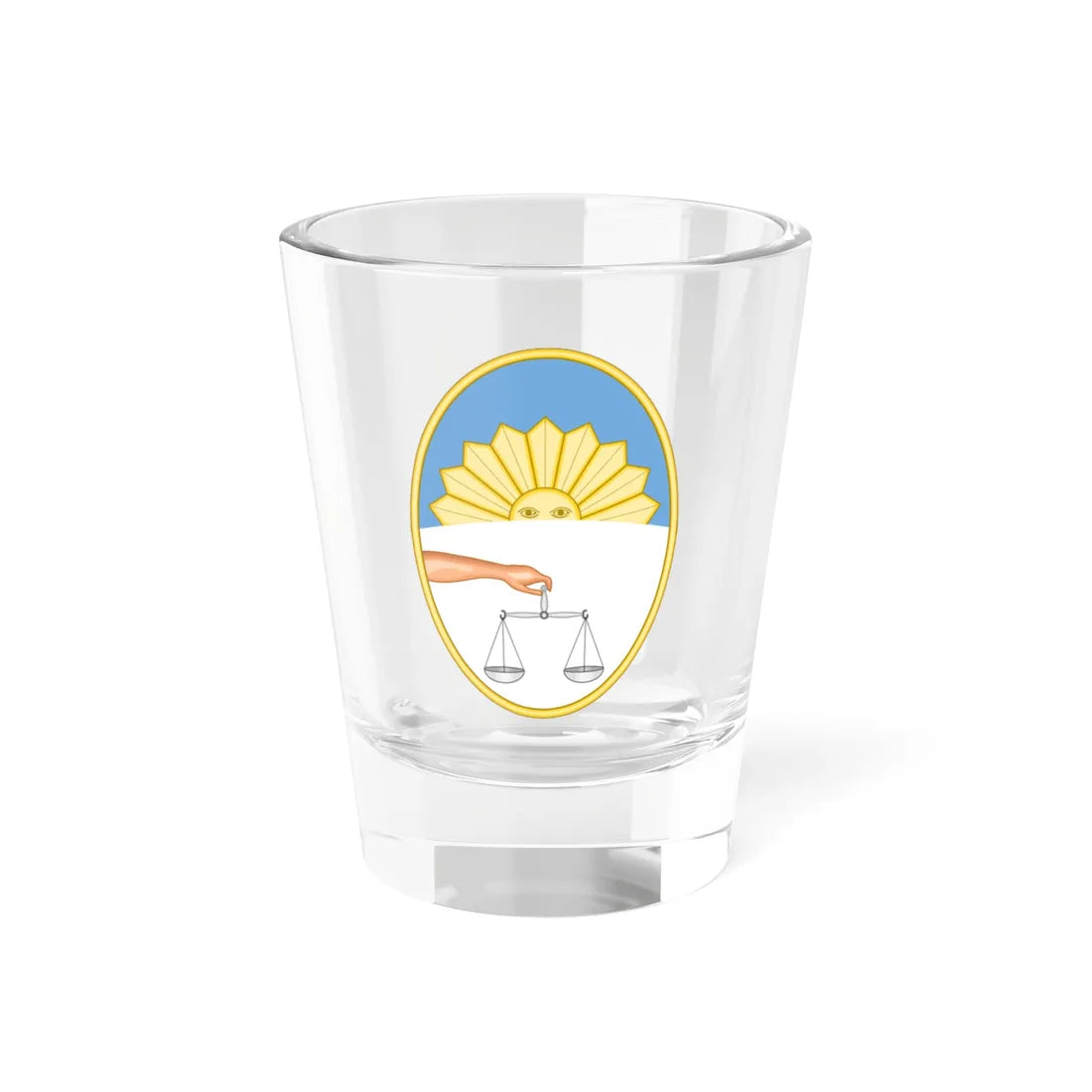 Old Coat of Arms of Eastern Province (Argentina) (Coat of Arms) Shot Glass 1.5oz 1.5oz - Go Mug Yourself