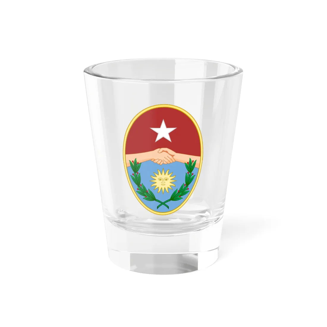 Old Coat of Arms of Entre Rios Province (Argentina) (Coat of Arms) Shot Glass 1.5oz 1.5oz - Go Mug Yourself