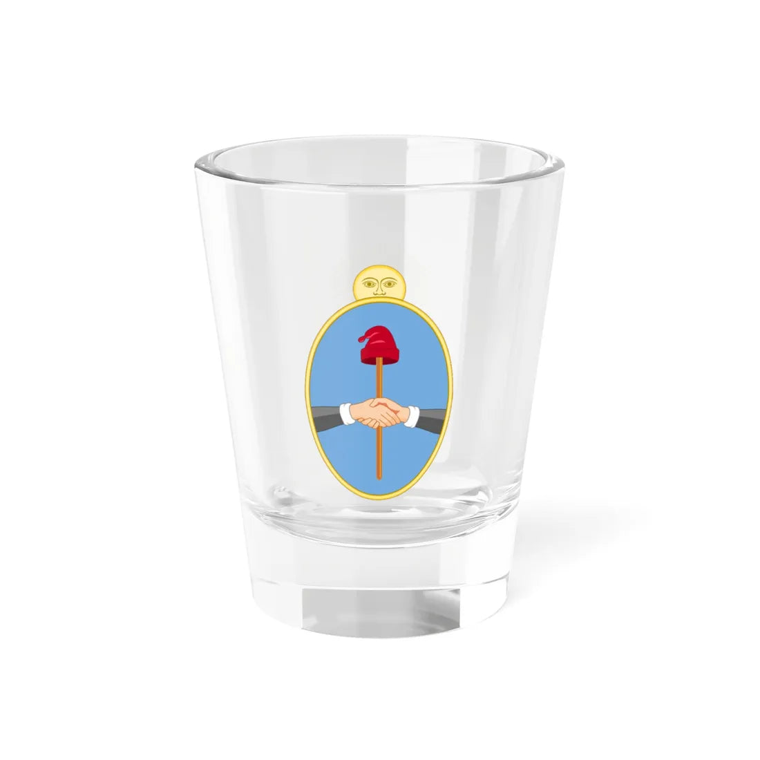 Old Coat of Arms of La Rioja Argentina (Argentina) (Coat of Arms) Shot Glass 1.5oz 1.5oz - Go Mug Yourself