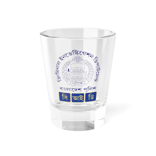 Old Emblem of the Criminal Investigation Department Bangladesh (Bangladesh) (Coat of Arms) Shot Glass 1.5oz 1.5oz - Go Mug Yourself