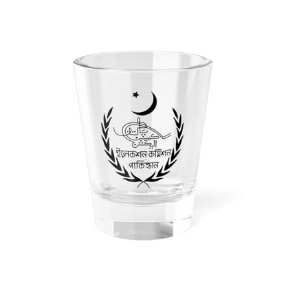 Old Emblem of the Election Commission of Pakistan (Pakistan) (Coat of Arms) Shot Glass 1.5oz 1.5oz - Go Mug Yourself