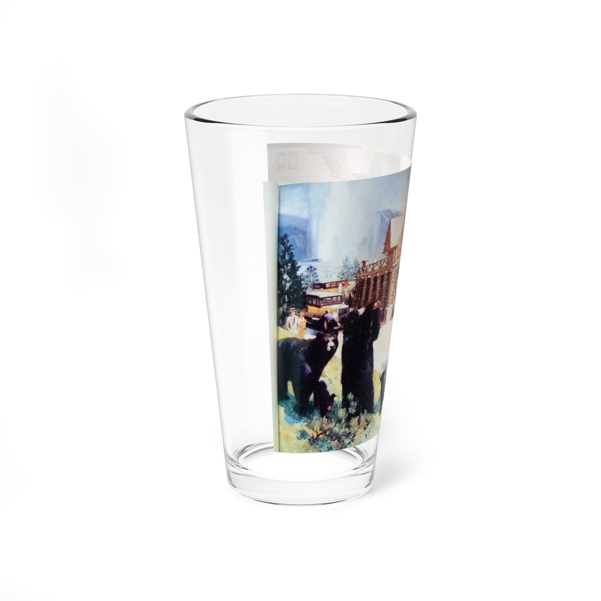 Old Faithful Inn by Fred Mizen 1931 (Magazine Illustration) Pint Glass 16oz-Go Mug Yourself