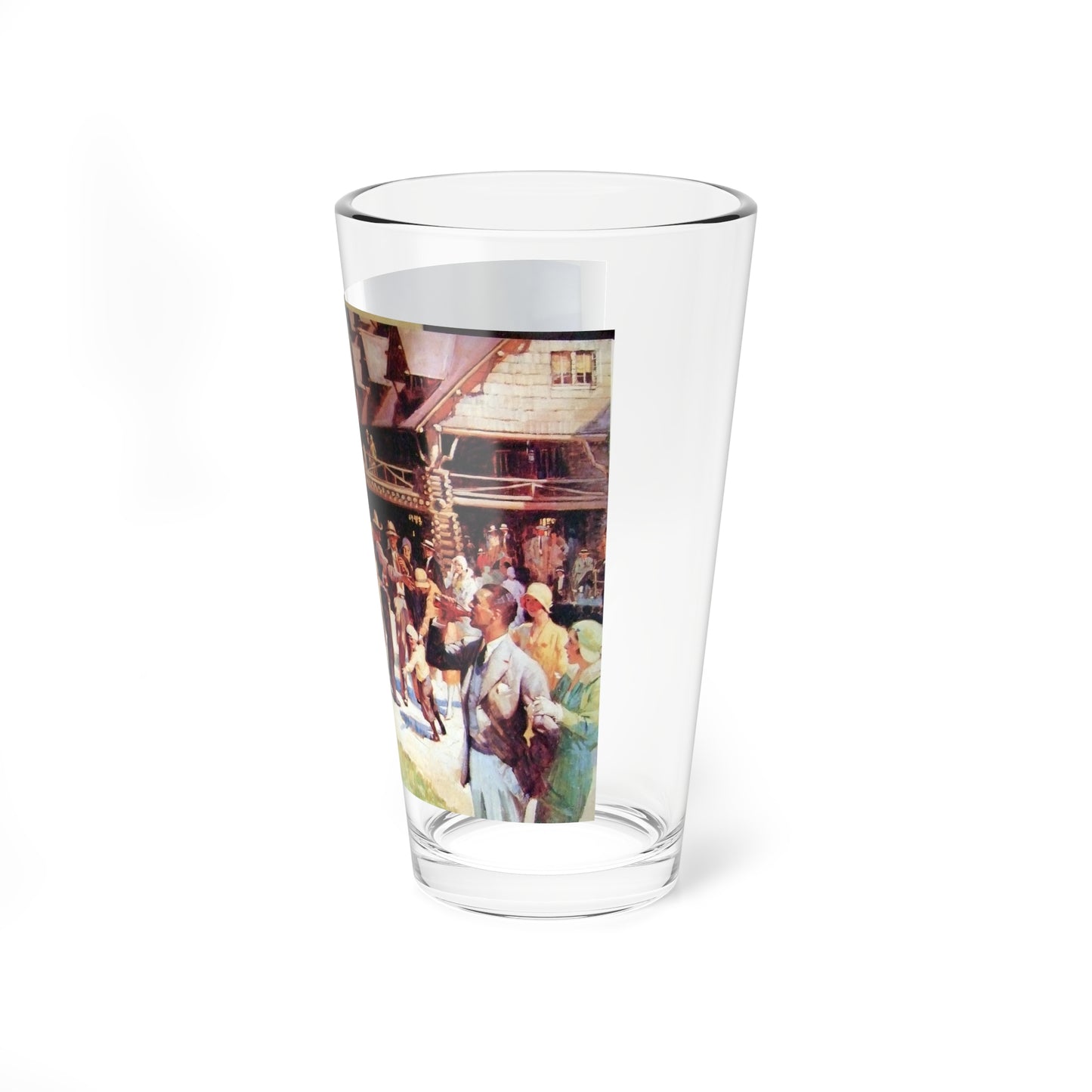 Old Faithful Inn by Fred Mizen 1931 (Magazine Illustration) Pint Glass 16oz-Go Mug Yourself