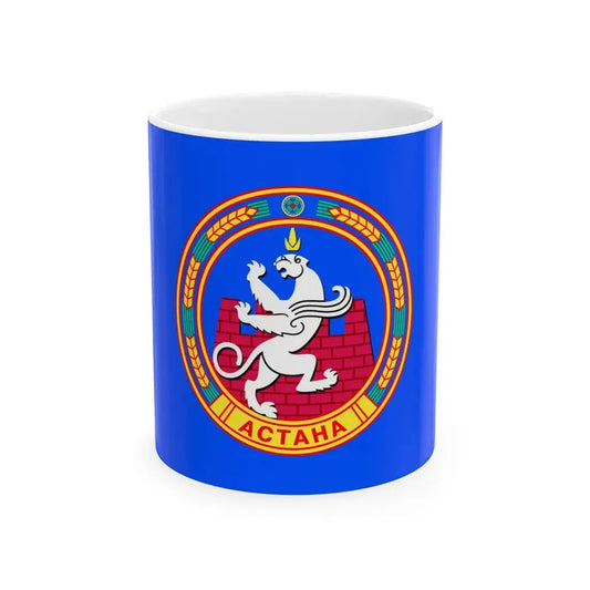 Old flag of Astana (Kazakhstan) White Coffee Mug 11oz - Go Mug Yourself