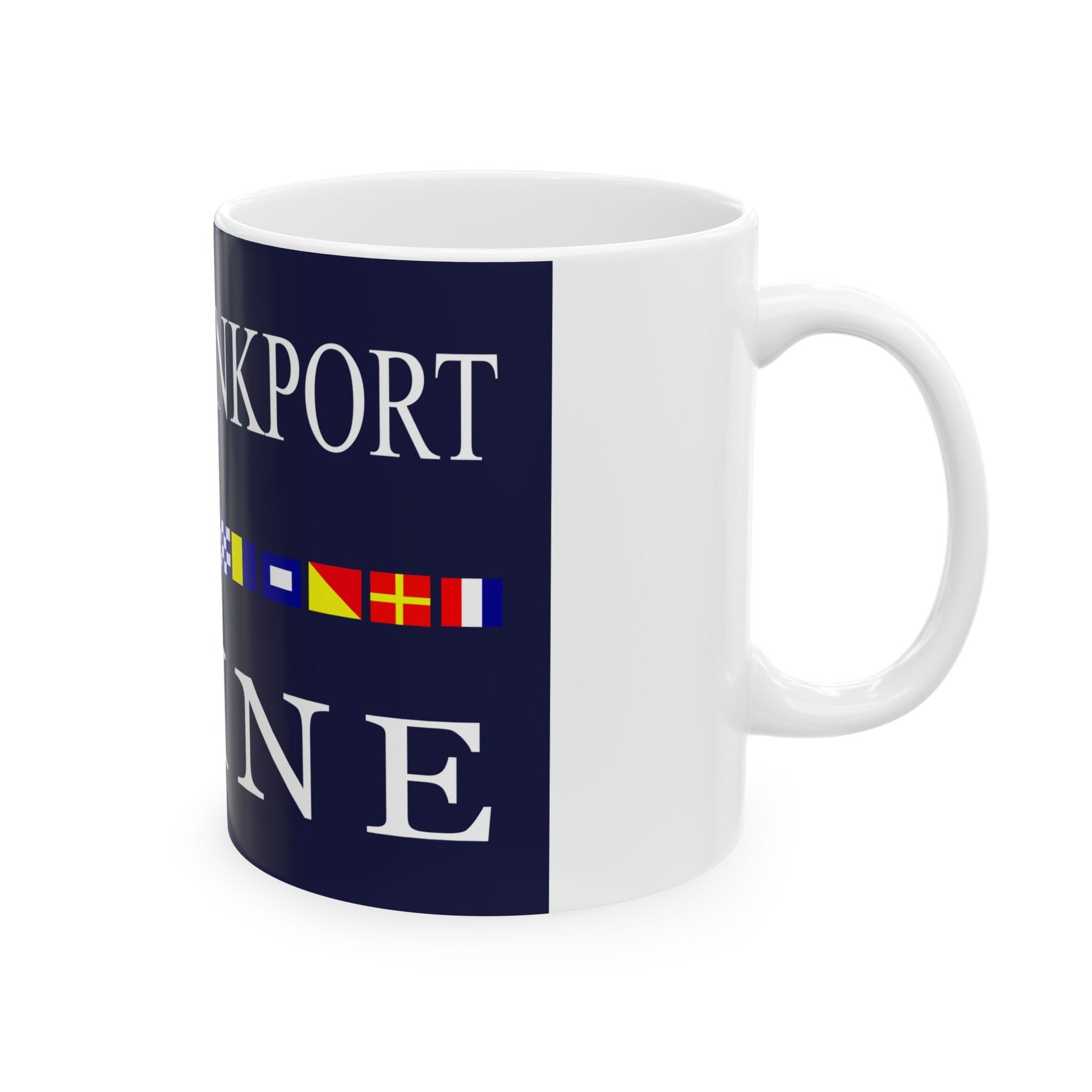 Old Flag of Kennebunkport Maine (United States) White Coffee Mug-Go Mug Yourself