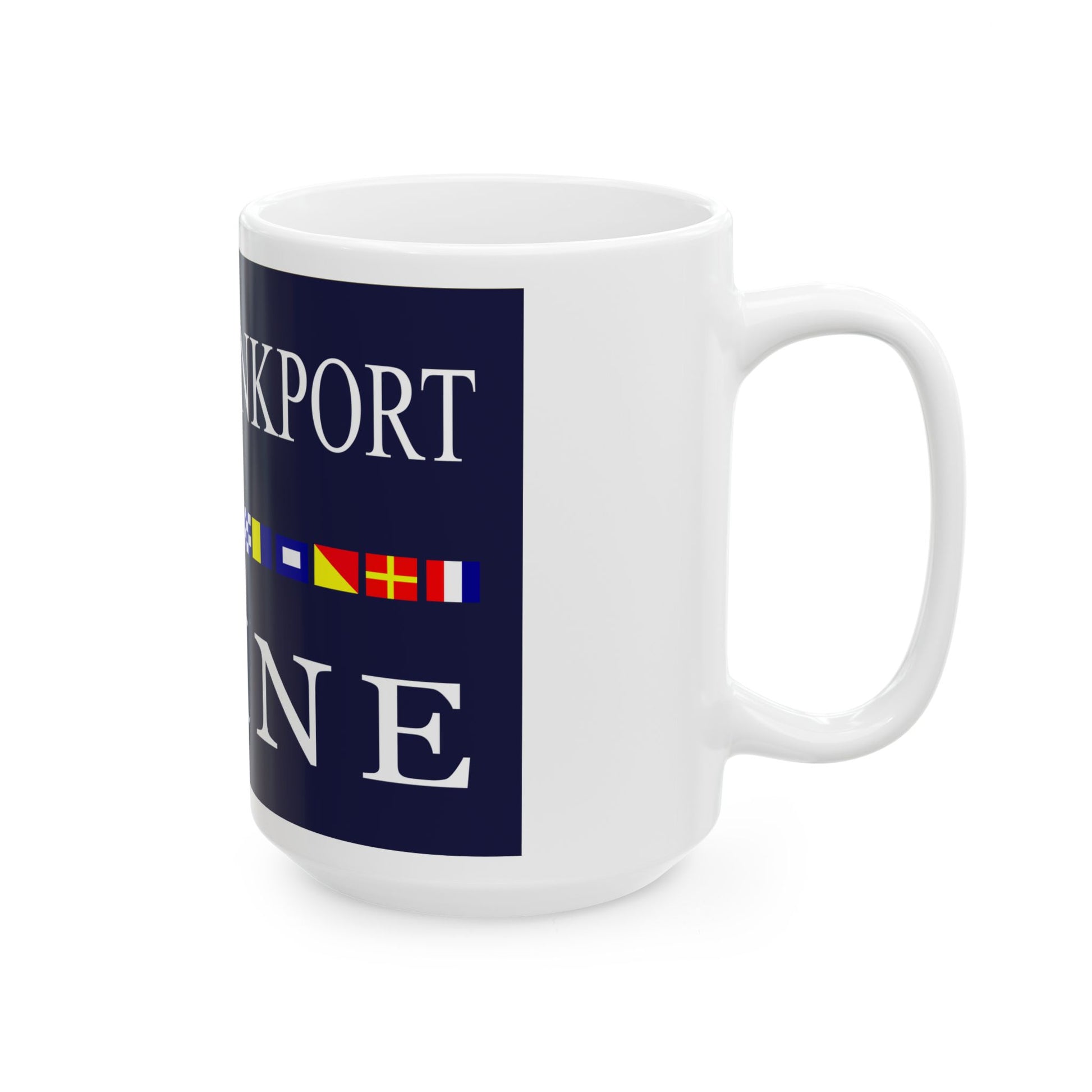 Old Flag of Kennebunkport Maine (United States) White Coffee Mug-Go Mug Yourself