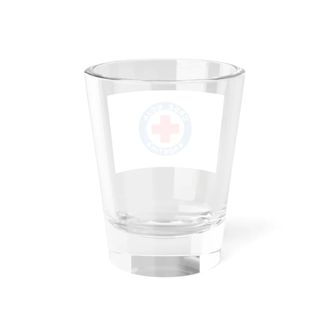 Old flag of the Argentine Red Cross (Argentina) Shot Glass 1.5oz - Go Mug Yourself