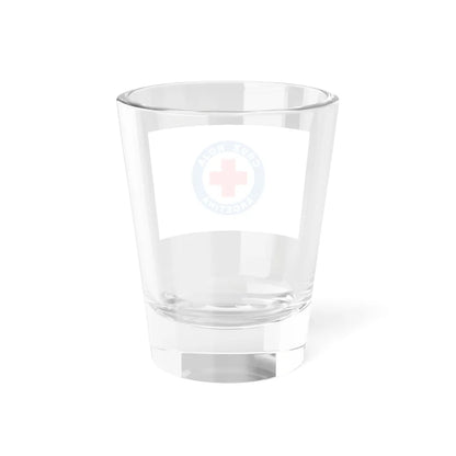 Old flag of the Argentine Red Cross (Argentina) Shot Glass 1.5oz - Go Mug Yourself
