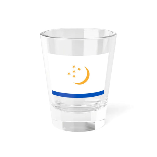Old Flag of the Turkmen Naval Forces (Turkmenistan) Shot Glass 1.5oz 1.5oz - Go Mug Yourself