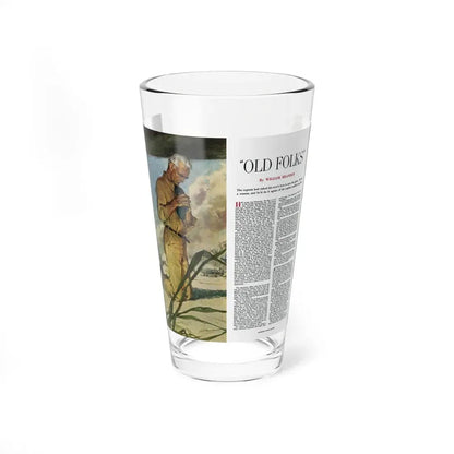 Old Folks, Collier's, April 12, 1952 (Magazine Illustration) Pint Glass 16oz 16oz - Go Mug Yourself