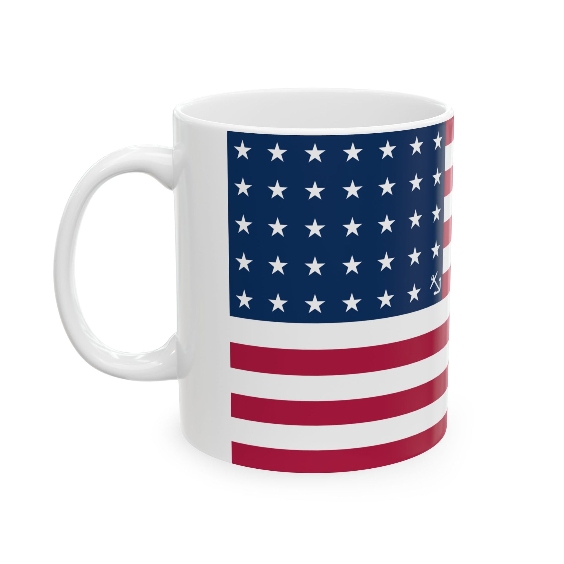 Old Glory (United States) White Coffee Mug-Go Mug Yourself