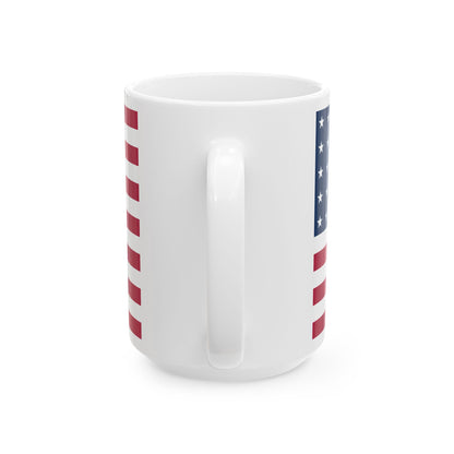 Old Glory (United States) White Coffee Mug-Go Mug Yourself