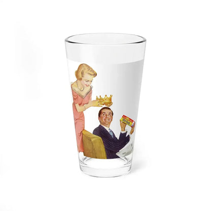 Old Gold cigarette ad, Woman's Day, June 1952 (Magazine Illustration) Pint Glass 16oz 16oz - Go Mug Yourself