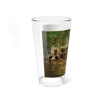 Old Lady in Black - Valencia, 1969 (Magazine Illustration) Pint Glass 16oz-Go Mug Yourself