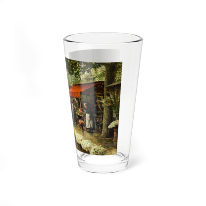 Old Lady in Black - Valencia, 1969 (Magazine Illustration) Pint Glass 16oz-Go Mug Yourself