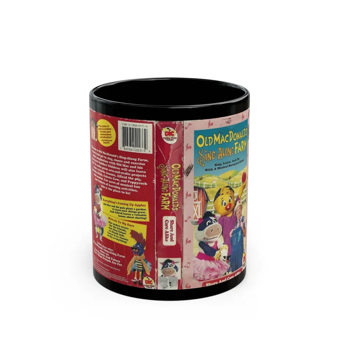 OLD MACDONALDS SING ALONG FARM (VHS COVER) - Black Coffee Mug 11oz - Go Mug Yourself