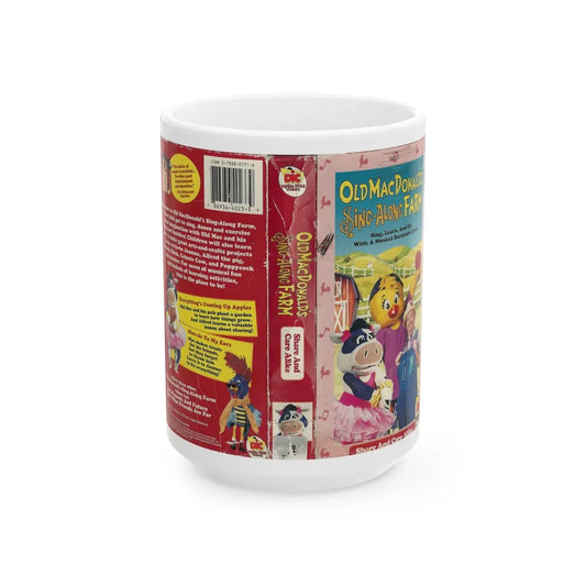 OLD MACDONALDS SING ALONG FARM (VHS COVER) - White Coffee Mug-15oz-Go Mug Yourself