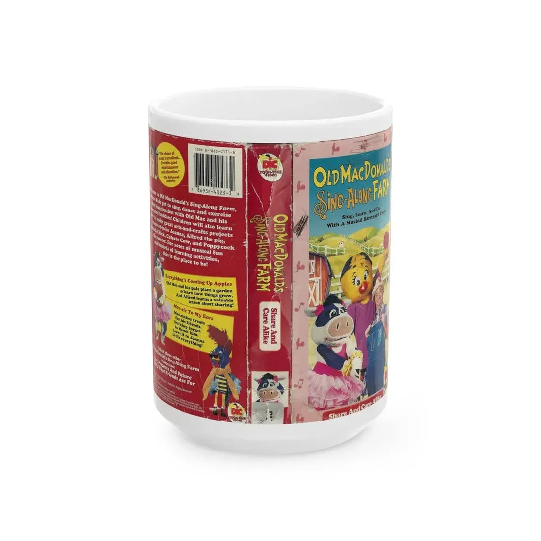 OLD MACDONALDS SING ALONG FARM (VHS COVER) - White Coffee Mug 15oz - Go Mug Yourself
