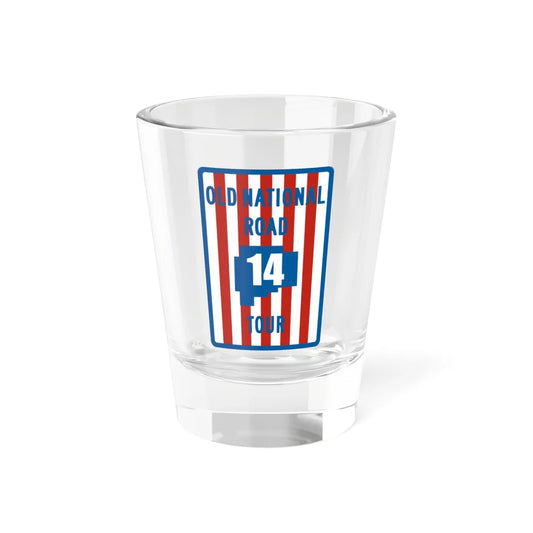 Old National Road Tour 14 (Ohio) (Road Sign) Shot Glass 1.5oz 1.5oz - Go Mug Yourself