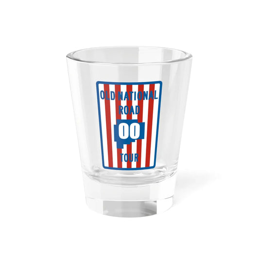 Old National Road Tour shield template (Ohio) (Road Sign) Shot Glass 1.5oz 1.5oz - Go Mug Yourself