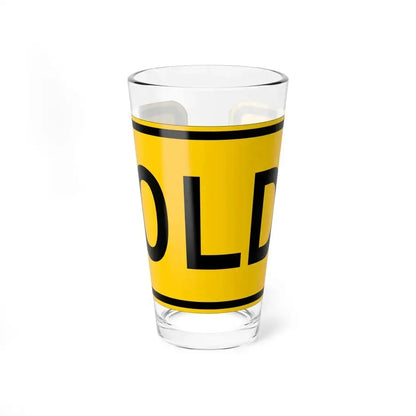 Old plate Wyoming (Wyoming) (Road Sign) Pint Glass 16oz 16oz - Go Mug Yourself