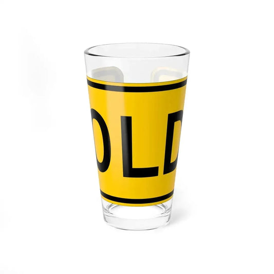 Old plate Wyoming (Wyoming) (Road Sign) Pint Glass 16oz 16oz - Go Mug Yourself