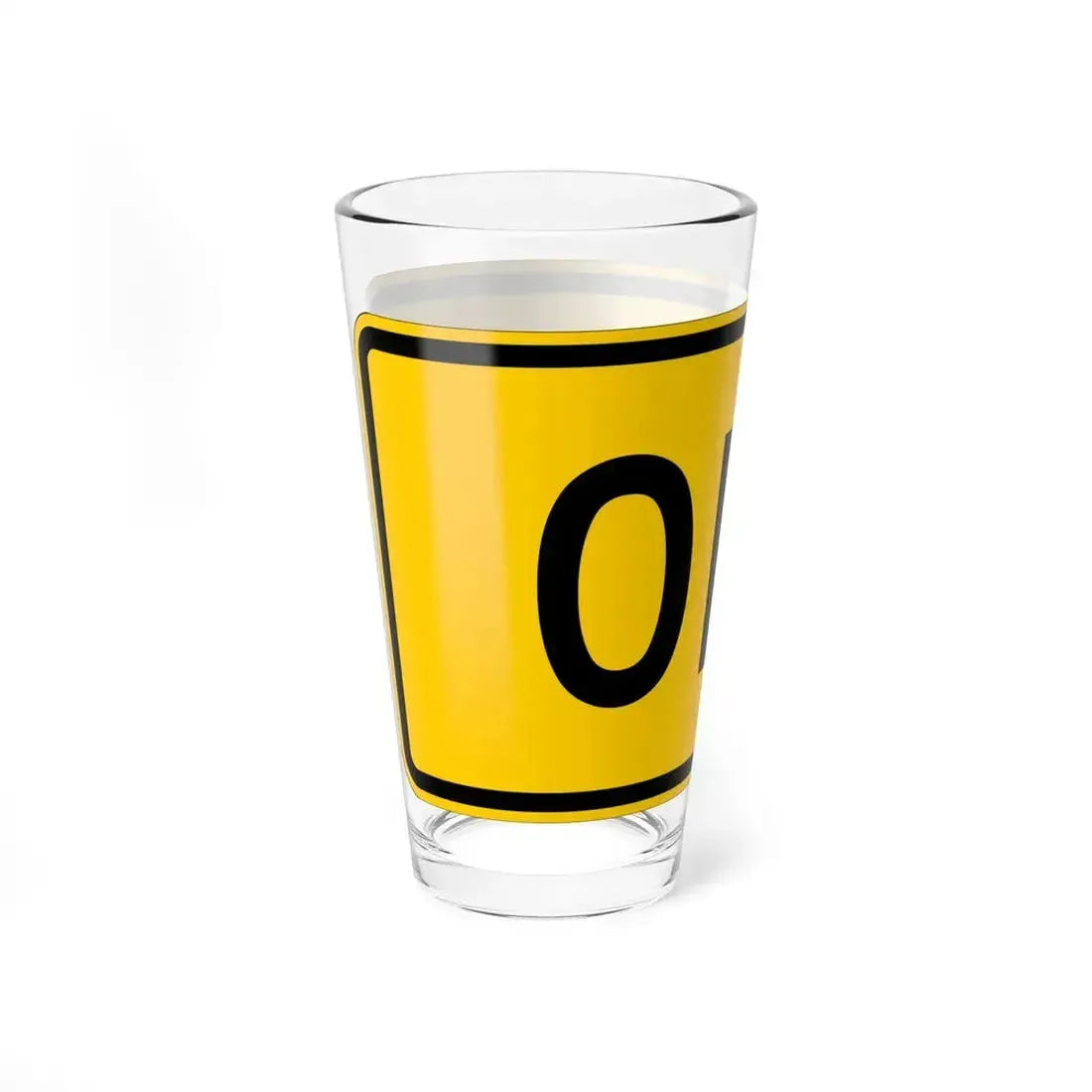 Old plate Wyoming (Wyoming) (Road Sign) Pint Glass 16oz - Go Mug Yourself