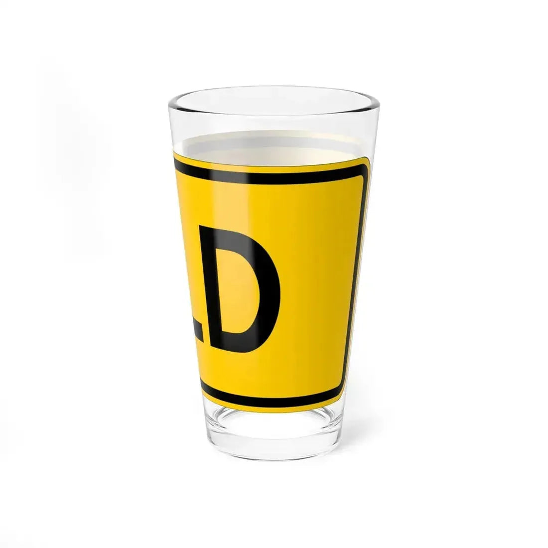 Old plate Wyoming (Wyoming) (Road Sign) Pint Glass 16oz - Go Mug Yourself