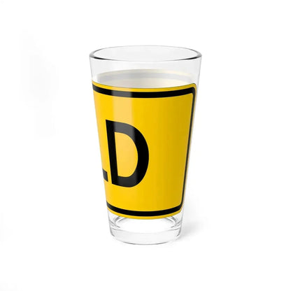 Old plate Wyoming (Wyoming) (Road Sign) Pint Glass 16oz - Go Mug Yourself