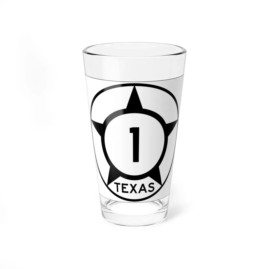 Old Texas 1 (Texas) (Road Sign) Pint Glass 16oz 16oz - Go Mug Yourself