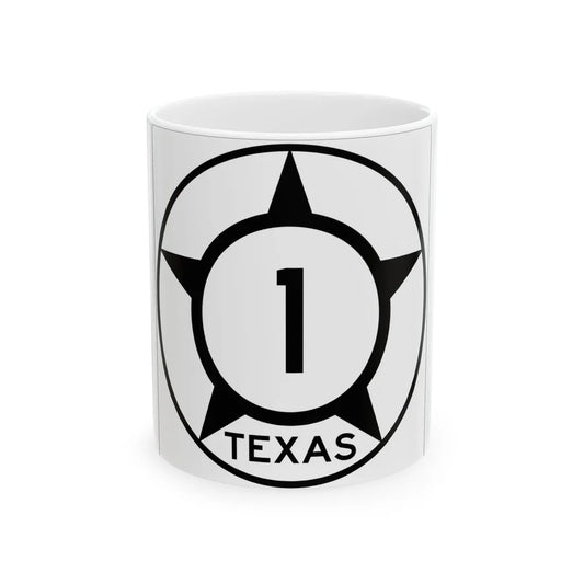 Old Texas 1 (Texas) (Road Sign) White Coffee Mug 11oz - Go Mug Yourself