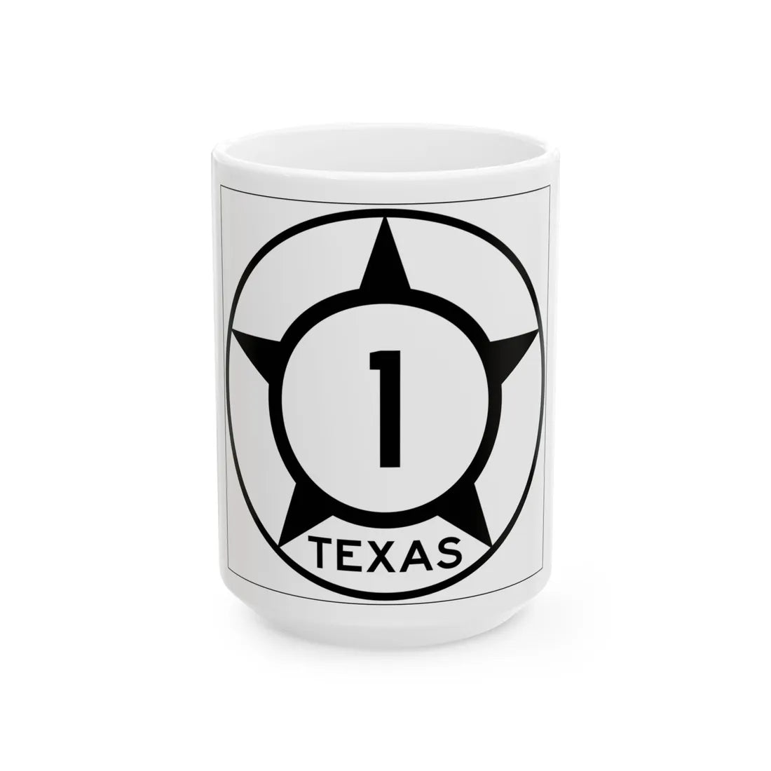 Old Texas 1 (Texas) (Road Sign) White Coffee Mug 15oz - Go Mug Yourself