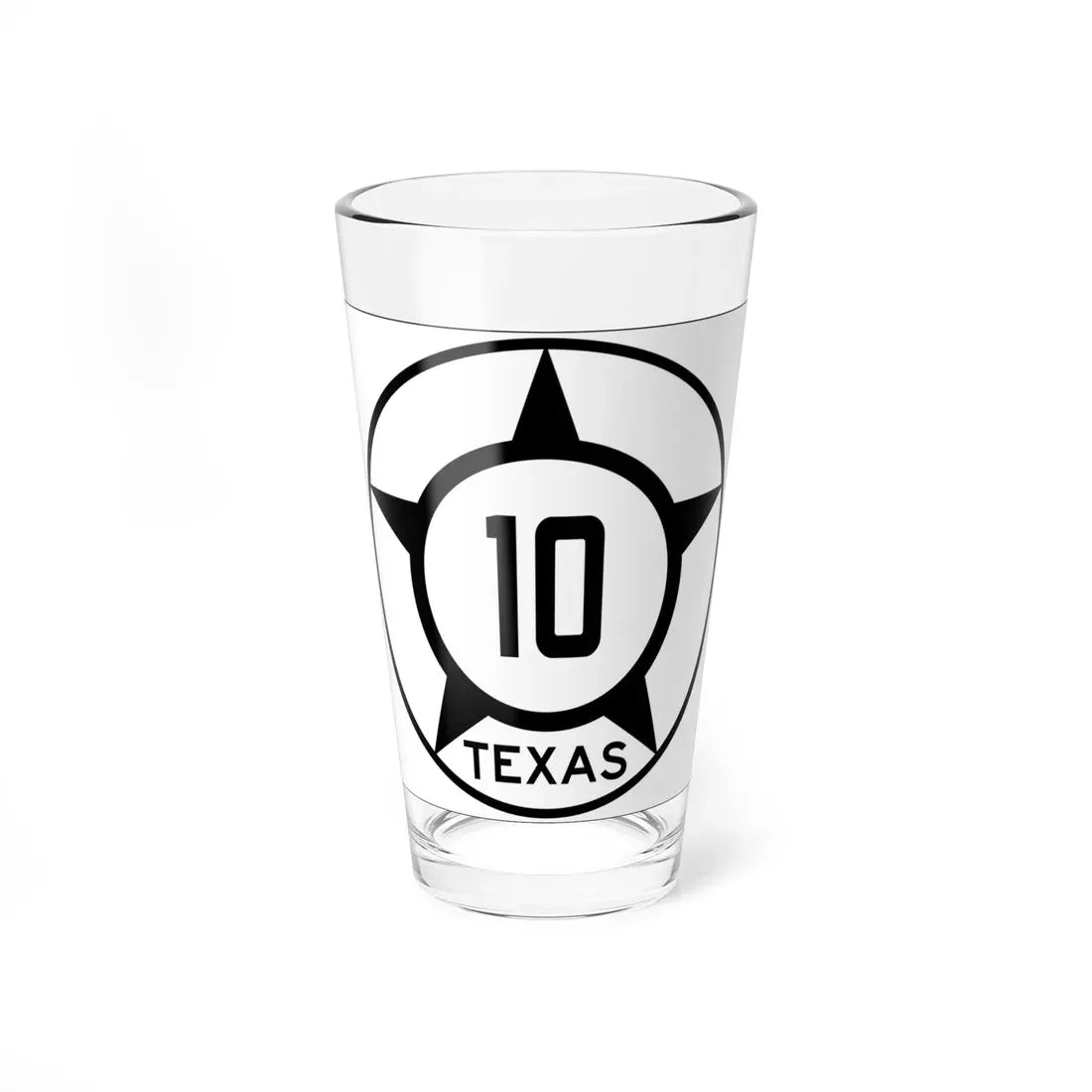 Old Texas 10 (Texas) (Road Sign) Pint Glass 16oz 16oz - Go Mug Yourself
