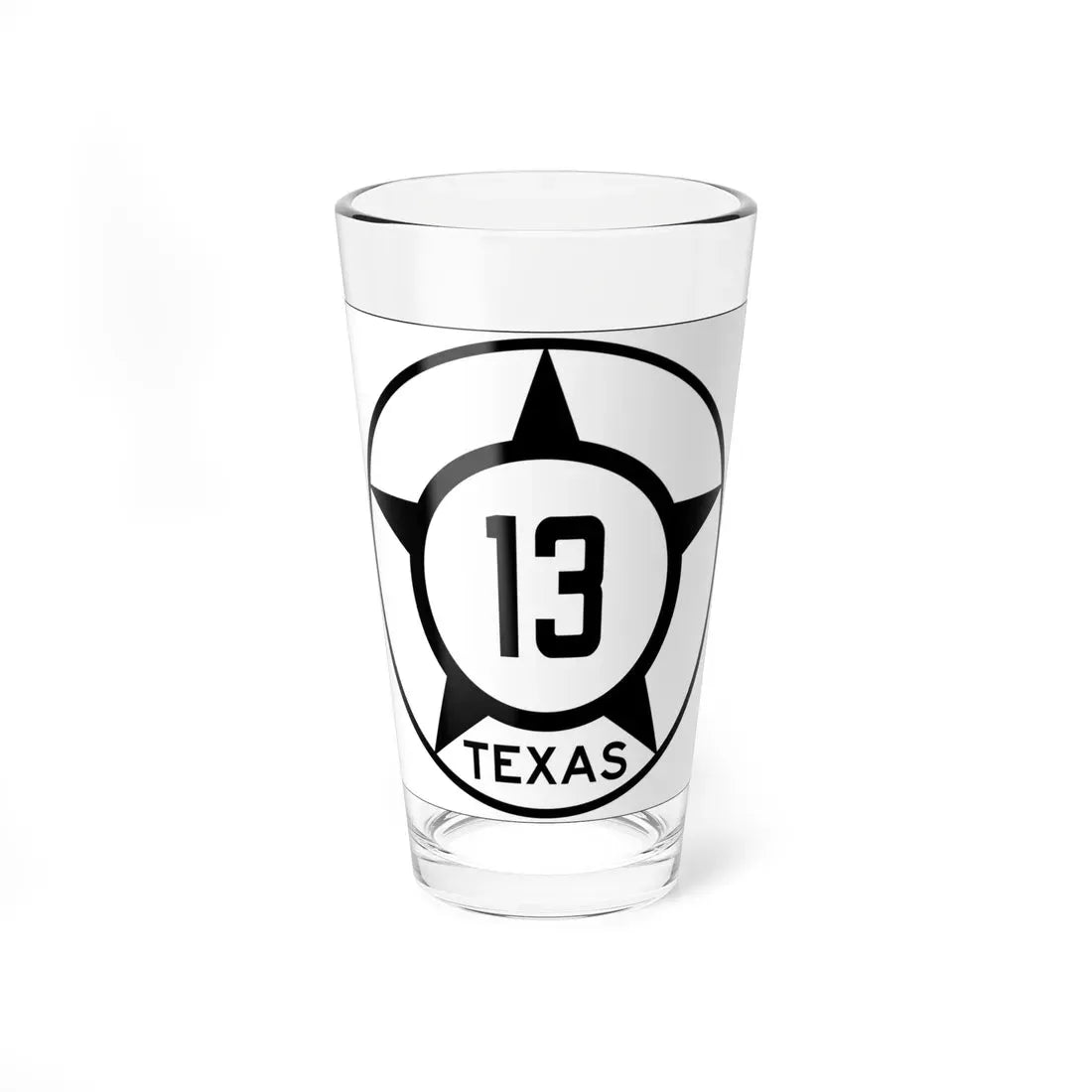 Old Texas 13 (Texas) (Road Sign) Pint Glass 16oz 16oz - Go Mug Yourself