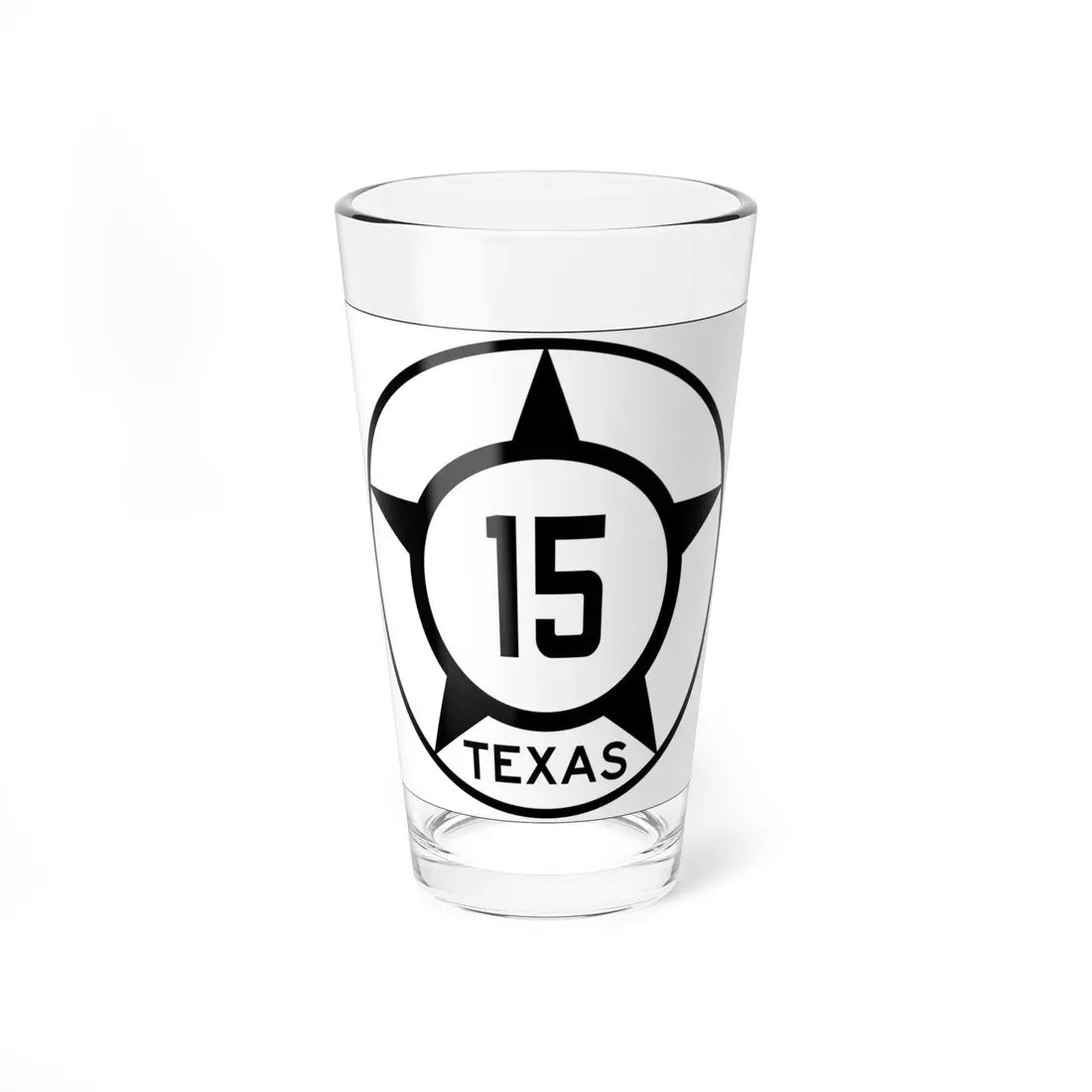 Old Texas 15 (Texas) (Road Sign) Pint Glass 16oz 16oz - Go Mug Yourself